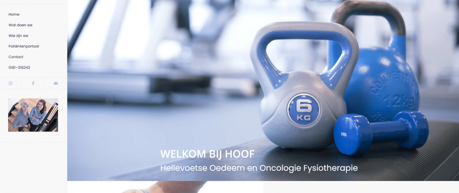 HOOF Fysiotherapie webdesign