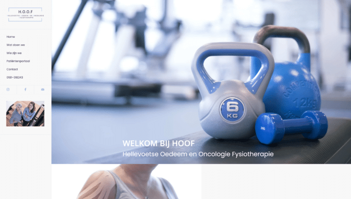 HOOF Fysiotherapie webdesign